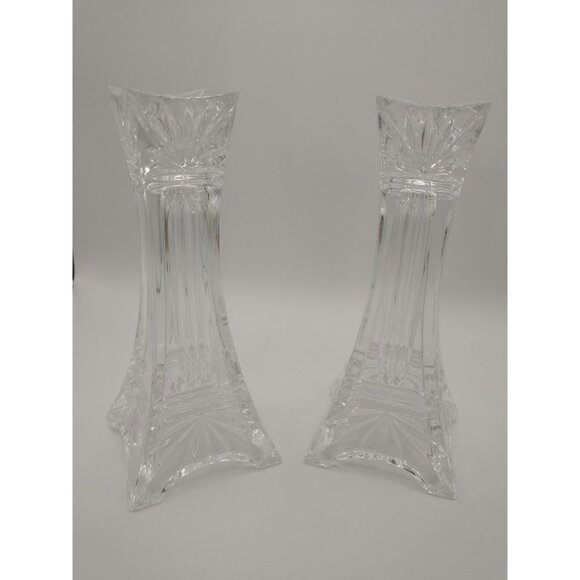 Marquis By Waterford Crystal Candle Holders 7" Tall Made in Germany - Picture 4 of 8